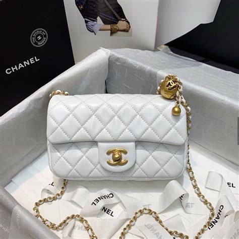 chanel bag price white|white chanel shopping bag.